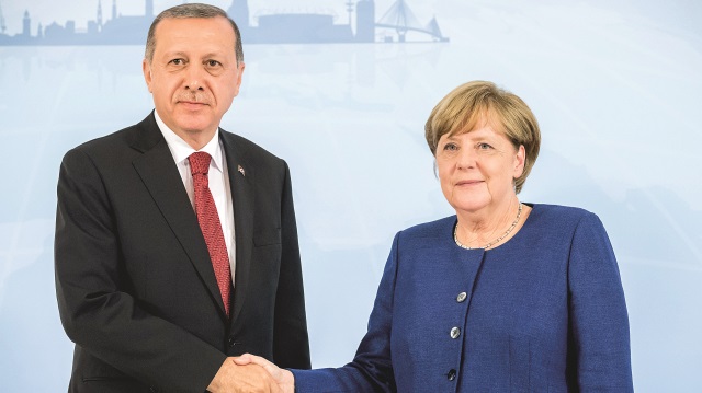 Başkan Recep Tayyip Erdoğan, Almanya Başbakanı Angela Merkel