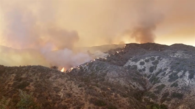 The Holy Fire spreads in Lake Elsinore, California, the U.S.