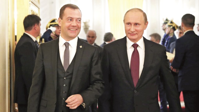 Rusya Başbakanı Dmitriy Medvedev, Rusya Devlet Başkanı Vladimir Putin