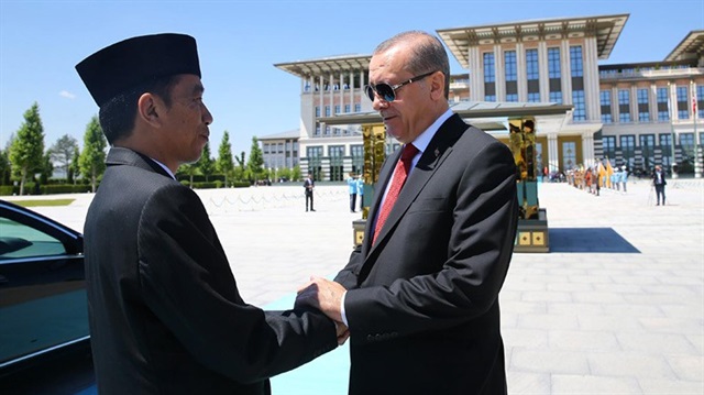 Cumhurbaşkanı Erdoğan, Endonezya Cumhurbaşkanı Joko Widodo ile daha önce Ankara'da görüşmüştü.