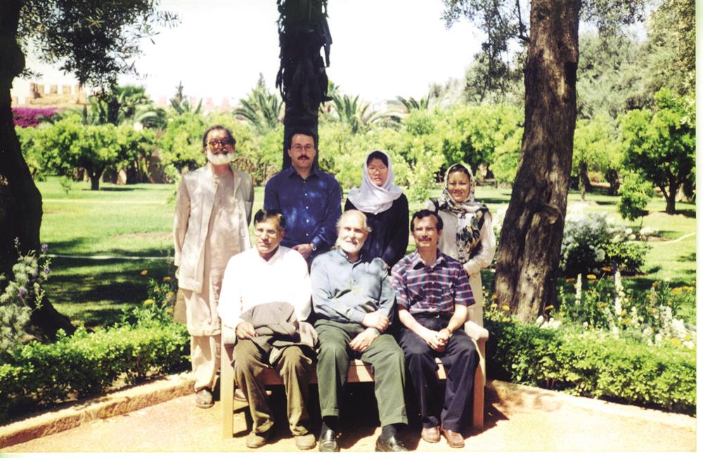 Fas’ta İslam Estetiği konferansında Ahmet Kot,nMahmut Erol Kılıç ve Seyyid Hüseyin Nasr ile birlikte.