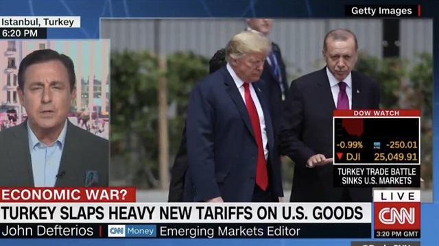 CNN: Türkiye ile ticaret savaşı ABD borsalarını batırdı