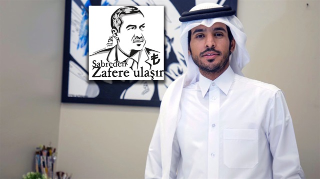 Katarlı ünlü ressam Ahmed Bin Macid el-Meadıd, Cumhurbaşkanı Erdoğan'ın portresinin çizerek Türkiye'ye destek mesajı vermişti.