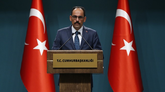 Cumhurbaşkanlığı Sözcüsü Kalıni toplantının ardından açıklamalarda bulundu.