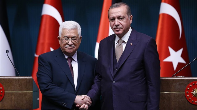 Filistin Devlet Başkanı Mahmud Abbas ve Başkan Recep Tayyip Erdoğan