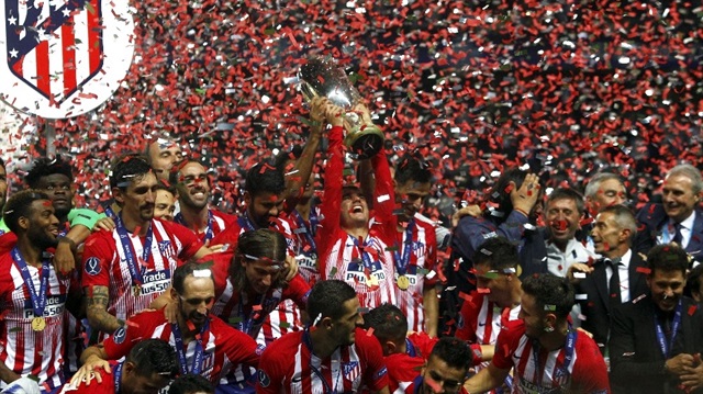Atletico Madrid won the UEFA Super Cup trophy