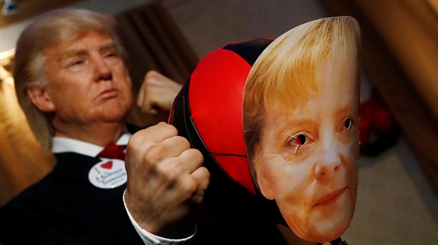 ABD Başkanı Donald Trump ve Almanya Başbakanı Angela Merkel 