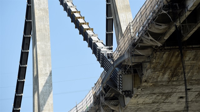 A view of the renovation work on the collapsed Morandi Bridge in Genoa, Italy August 17, 2018.