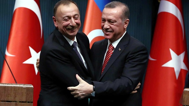 Azerbaycan Cumhurbaşkanı İlham Aliyev ve Türkiye Cumhurbaşkanı Recep Tayyip Erdoğan