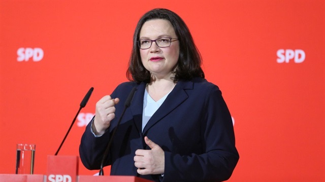 زعيمة "الحزب الاشتراكي الديمقراطي" في ألمانيا ،أندريا ناليس