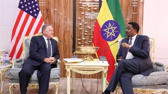 وزير الخارجية الإثيوبي ورئيس الوفد الأمريكي