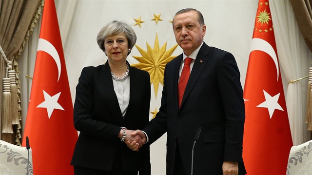 İngiltere Başbakanı Theresa May - Cumhurbaşkanı Recep Tayyip Erdoğan