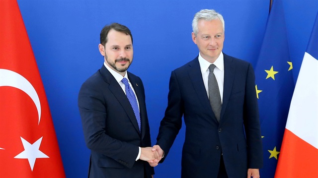 Turkish Treasury and Finance Minister Berat Albayrak in France