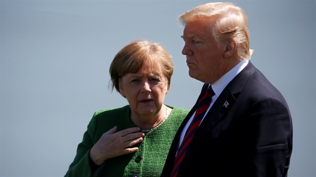  Almanya Başbakanı Angela Merkel ile ABD Başkanı Donald Trump