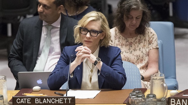 Cate Blanchett, Arakanlı Müslümanlara dair tecrübelerini BM Güvenlik konseyinde anlattı.
