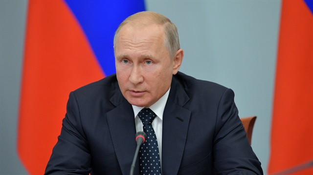 Russia's President Vladimir Putin chairs a government meeting on social and economic issues, including the pension system, in the Siberian city of Omsk, Russia August 28, 2018