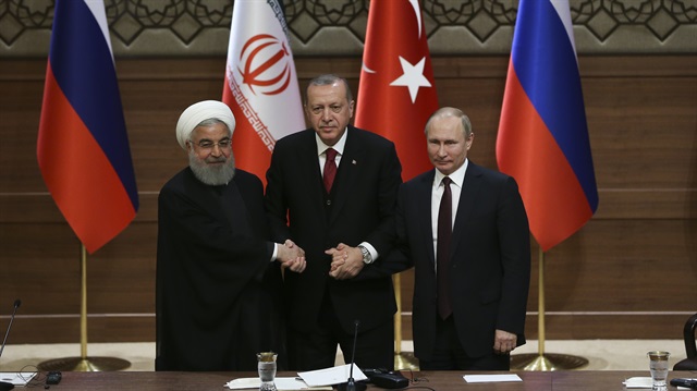 Hassan Rouhani, Recep Tayyip Erdoğan and Vladimir Putin