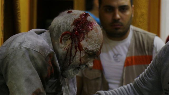Explosion in Syria's Idlib on May 12, 2018.

