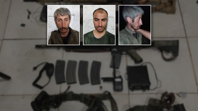 Şırnak'taki operasyonda sağ olarak yakalanan teröristlerin görüntüleri ilk kez yayınladı.