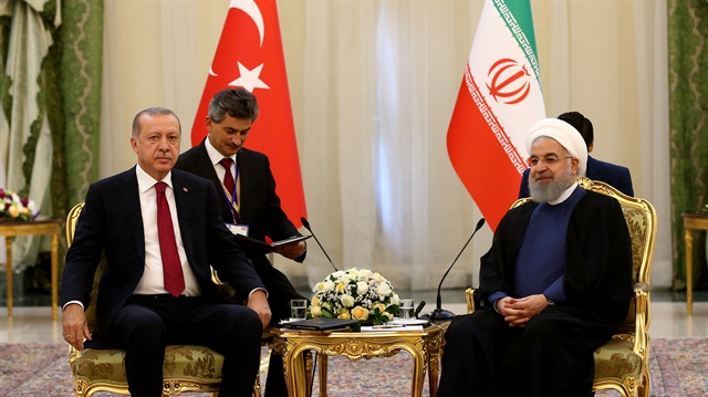 Turkish President Recep Tayyip Erdoğan and his Iranian counterpart Hassan Rouhani