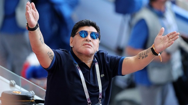 Maradona, 2018 Dünya Kupası'nda tribünde verdiği görüntülerle büyük ilgi odağı olmuştu.
