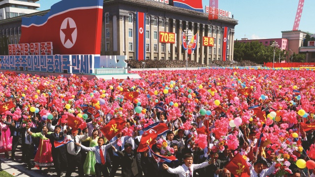Kuzey Kore, Cumhuriyetin 70'inci Kuruluş Günü'nü kutladı.
