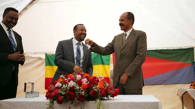 File photo: Ethiopia's Prime Minister Abiy Ahmed and Eritrean President Isaias Afwerki