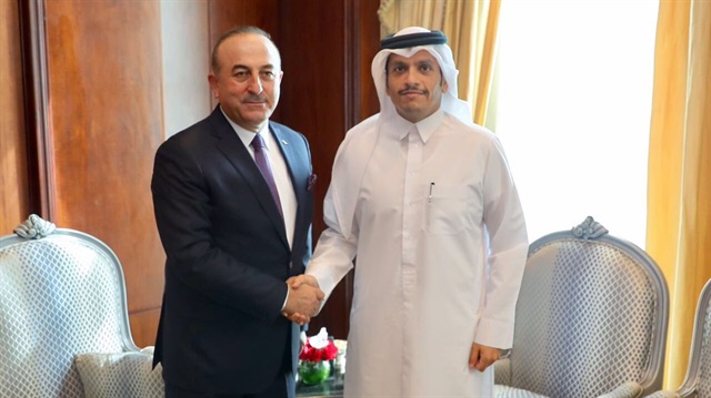 Dışişleri Bakanı Mevlüt Çavuşoğlu ve Katar Dışişleri Bakanı Muhammed bin Abdurrahman Al Sani