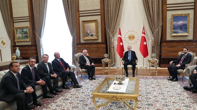 Cumhurbaşkanı Recep Tayyip Erdoğan  TÜSİAD heyetini kabul etti