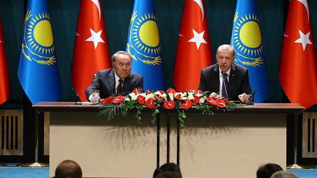 Başkan Erdoğan ile Kazakistan Cumhurbaşkanı Nazarbayev ortak basın toplantısı düzenledi.