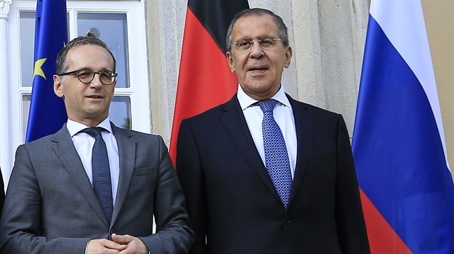 German Foreign Minister and his Russian counterpart Sergey Lavrov 