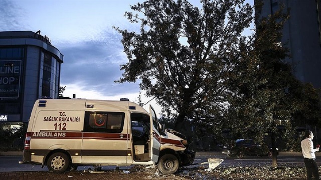 Şişli'de ambulans kaza yaptı
