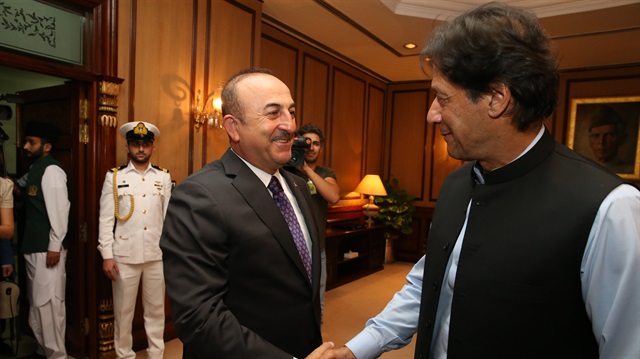 Turkish FM Çavuşoğlu and Pakistani PM Khan