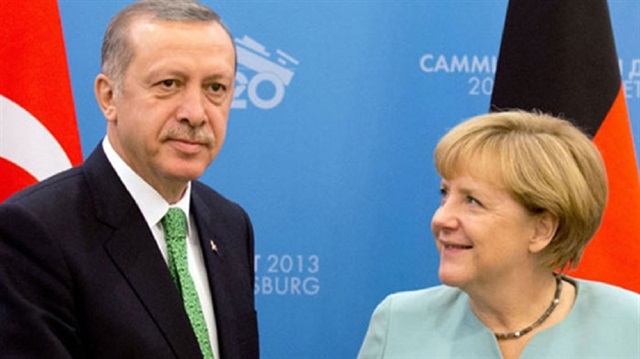 Cumhurbaşkanı Recep Tayyip Erdoğan ve Almanya Başbakanı Angela Merkel 