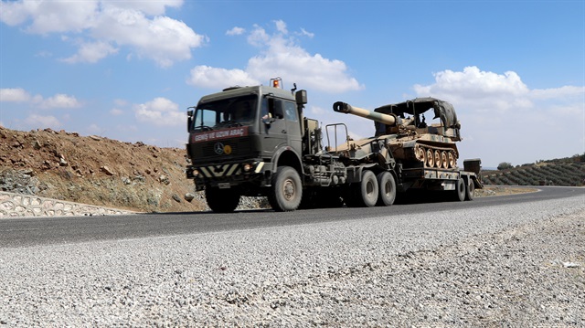 Askeri araçlar, daha sonra Suriye sınır hattına sevk edildi. Fotoğraf: Arşiv