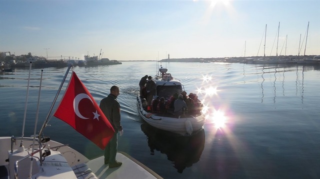 خفر السواحل التركي ينقذ 3 مهاجرين قبالة سواحل بودروم