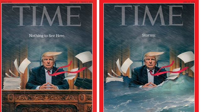 TIME dergisi daha önceki kapaklarında da Trump'ın Oval Ofis'te adım adım sona yaklaştığını ima eden kapaklar hazırlamıştı.
