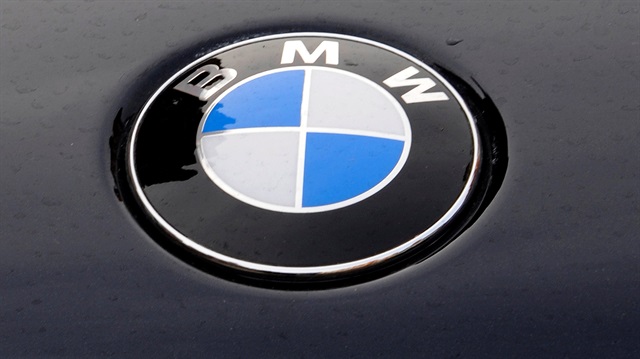 The logo of a BMW car is seen in central London