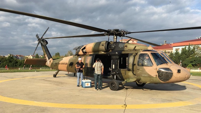 Helikopter Çanakkale'den havalandı.