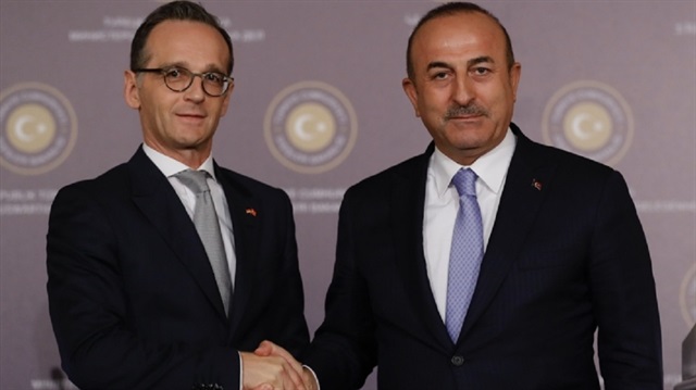 وزير الخارجية التركي ونظيره الألماني في لقاء سابق