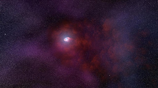 Gözlemlenen RX J0806.4-4123 isimli nötron yıldızının görüntüsü.
