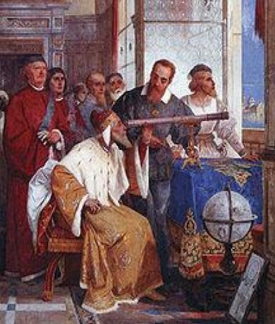 Galile Venedik’li yöneticilere teleskobu tanıtıyor.