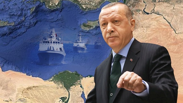 ​Cumhurbaşkanı Erdoğan, Doğu Akdeniz'deki tek taraflı adımlara ilişkin, savaş gemilerimiz hazır demişti.