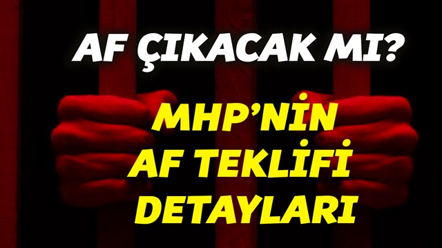 MHP'nin Pazartesi günü Meclis Başkanlığı’na sunacağı af teklifini detayları belli oldu. ​