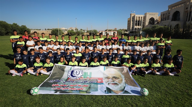 الحفل أقيم على أرض ملعب نادي الهلال، جنوبي مدينة غزة