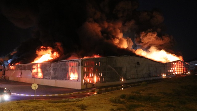 Aydın'da fabrika yangın çıktı