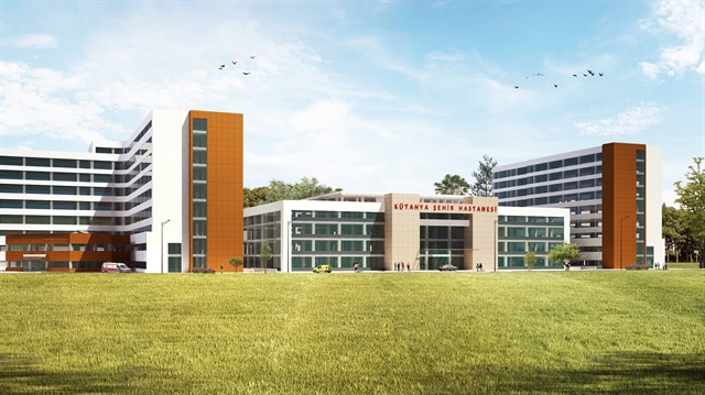 610 yatak kapasiteli ​Kütahya Şehir Hastanesi, 2020 yılında açılacak.
