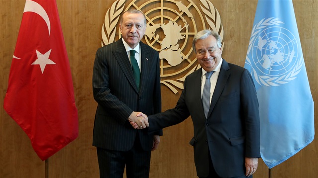 Başkan Recep Tayyip Erdoğan ve BM Genel Sekreteri Antonio Guterres