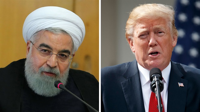 İran Cumhurbaşkanı Hasan Ruhani ve ABD Başkanı Donald Trump. 