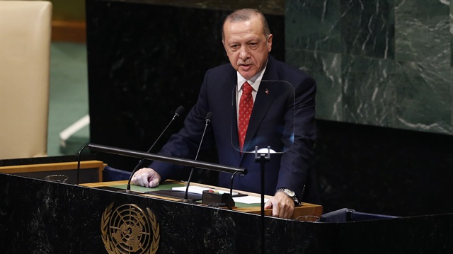 Cumhurbaşkanı Recep Tayyip Erdoğan, BM Genel Kurulu'na hitap etti.